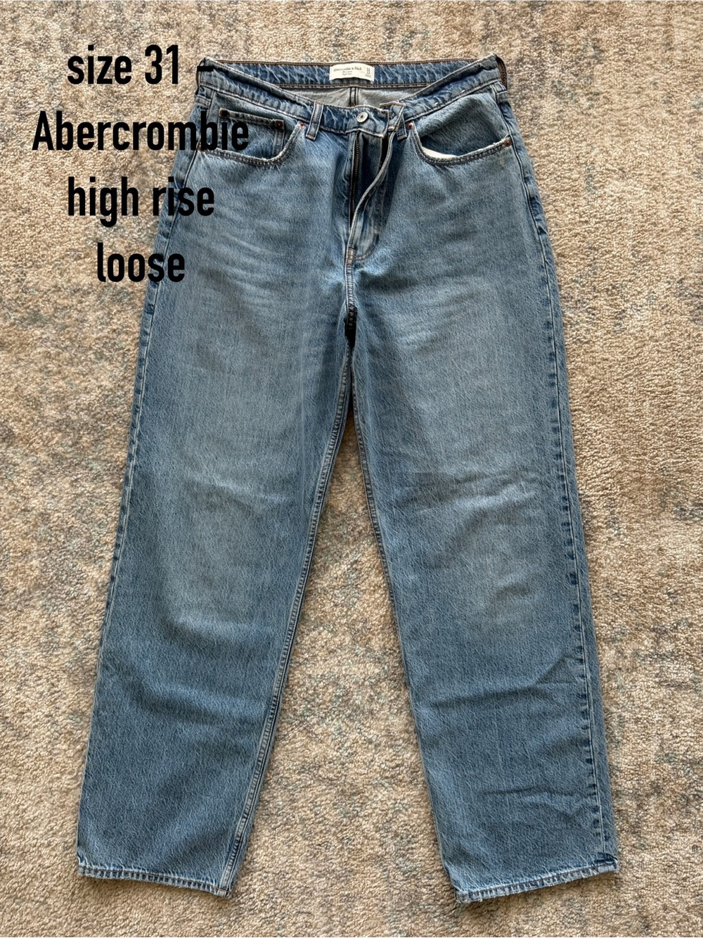 🔸Abercrombie high rise loose jean - size 31